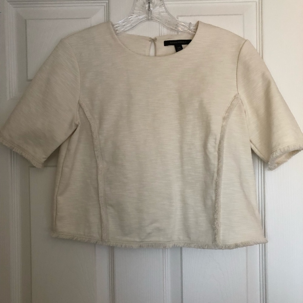 Banana Republic fringe cropped top